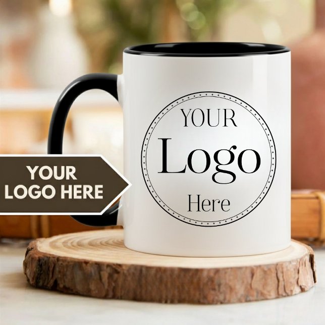 Caneca de café com logotipo de empresa profissiona (Criador carregado)