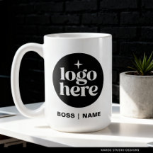 Caneca de Café com Logotipo Moderno da Marca