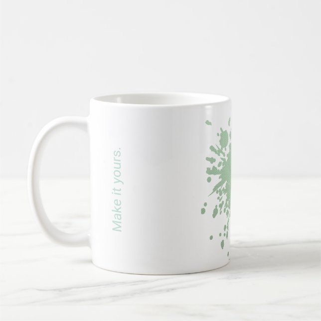 Caneca de Café com Manchas de Tinta Pastel Mint Pe (Esquerda)