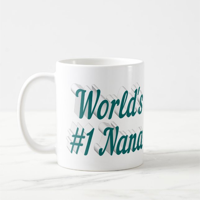 Caneca de café com meia-texto verde da Nana (Esquerda)