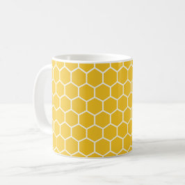Caneca de Café com Mel Abelha Favo de Mel