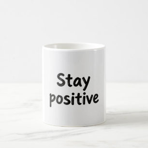 Caneca de Café com Mensagem Inspiradora Fique Posi