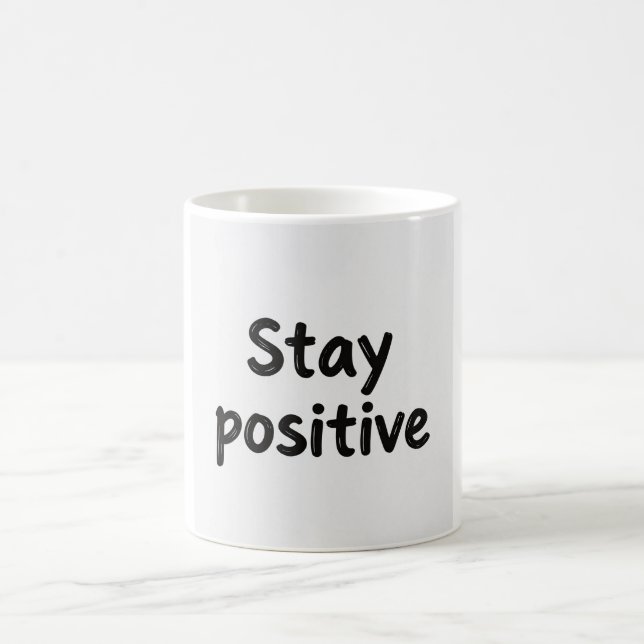 Caneca de Café com Mensagem Inspiradora Fique Posi (Centro)