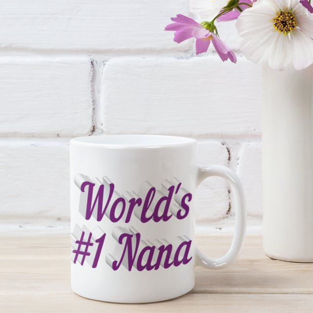 Caneca de café com metade púrpura da Nana (Criador carregado)