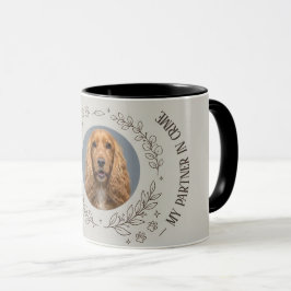 Caneca de Café com Moldura Dourada Elegante para A