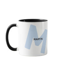 Caneca de Café com Monograma e Nome Grande e Moder
