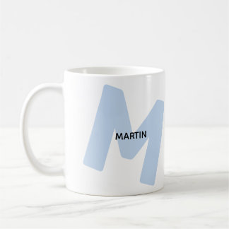 Caneca de Café com Monograma e Nome Grande e Moder
