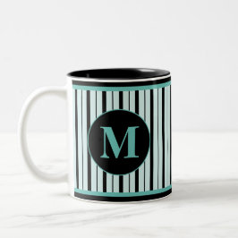 Caneca de café com monograma em dois tons