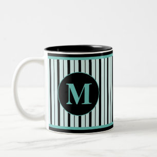 Caneca de café com monograma em dois tons
