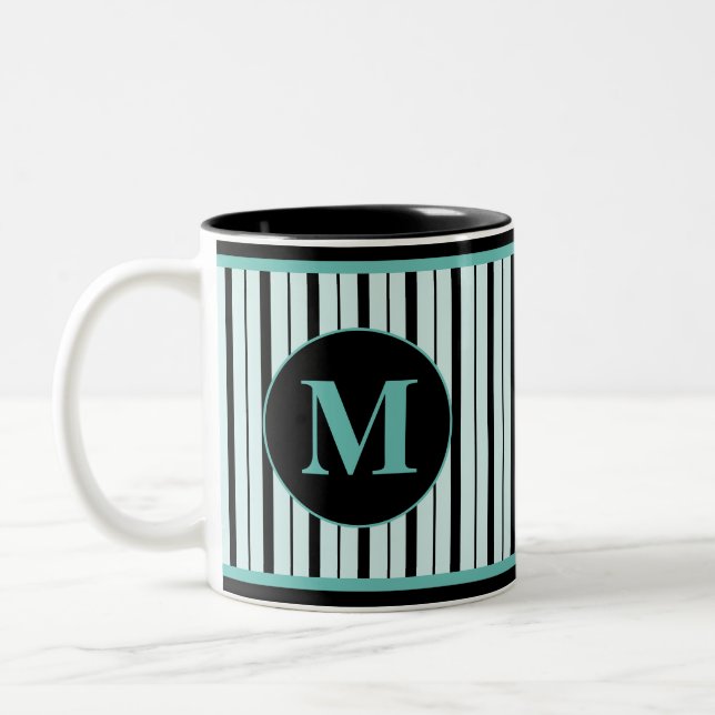 Caneca de café com monograma em dois tons (Esquerda)