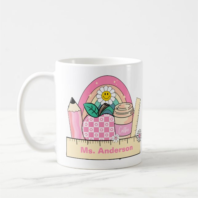 Caneca de Café com Nome de Professor Personalizado (Esquerda)