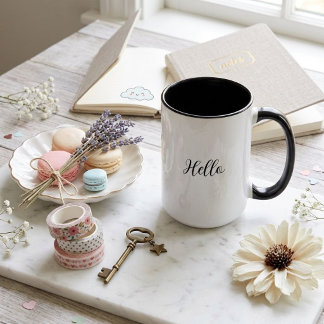 Caneca de café com nome e mensagem personalizáveis
