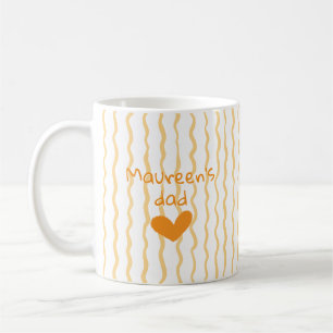Caneca de Café com Nome Personalizado Curvo e Padr
