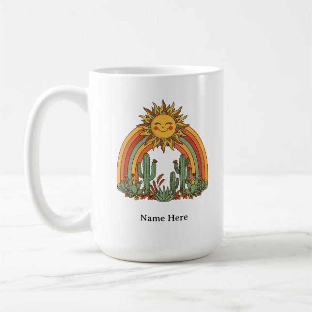 Caneca de café com nome personalizado de cacto arc (Esquerda)