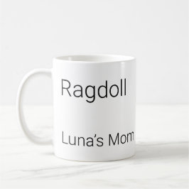 Caneca de Café com Nome Personalizado de Gato Ragd