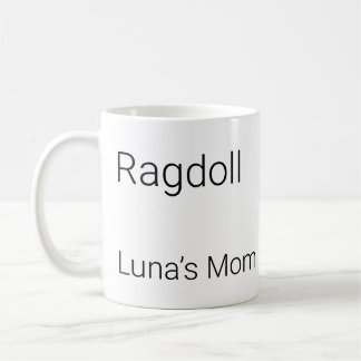 Caneca de Café com Nome Personalizado de Gato Ragd
