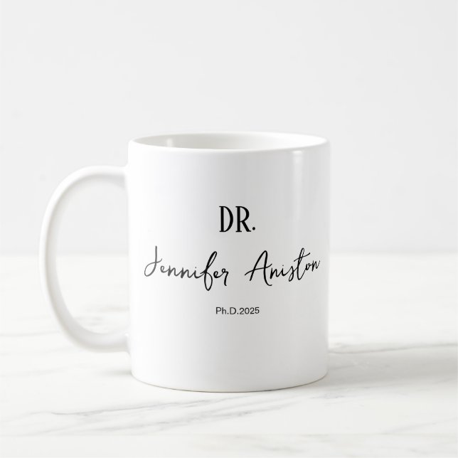 Caneca de Café com Nome Personalizado do Médico, M (Esquerda)