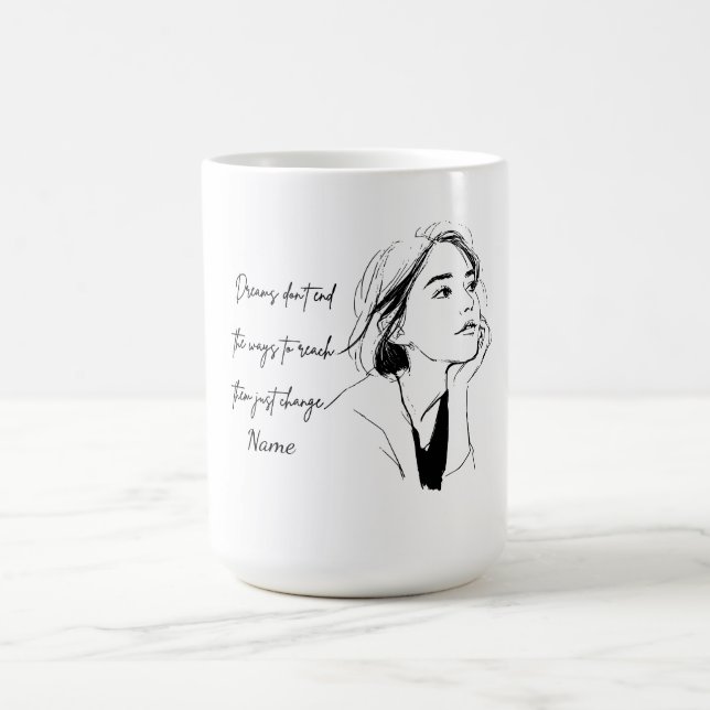 Caneca de Café com Nome Personalizado e Citação In (Centro)