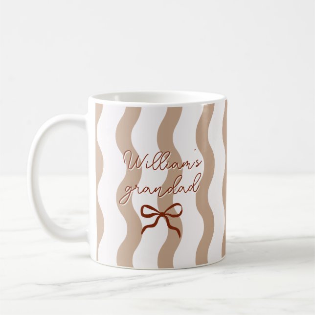 Caneca de Café com Nome Personalizado e Listras Cu (Esquerda)