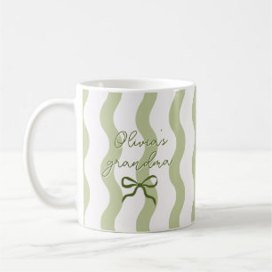 Caneca de Café com Nome Personalizado e Listras Cu
