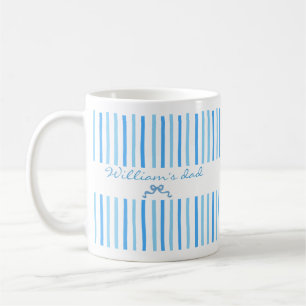 Caneca de Café com Nome Personalizado e Listras Fo
