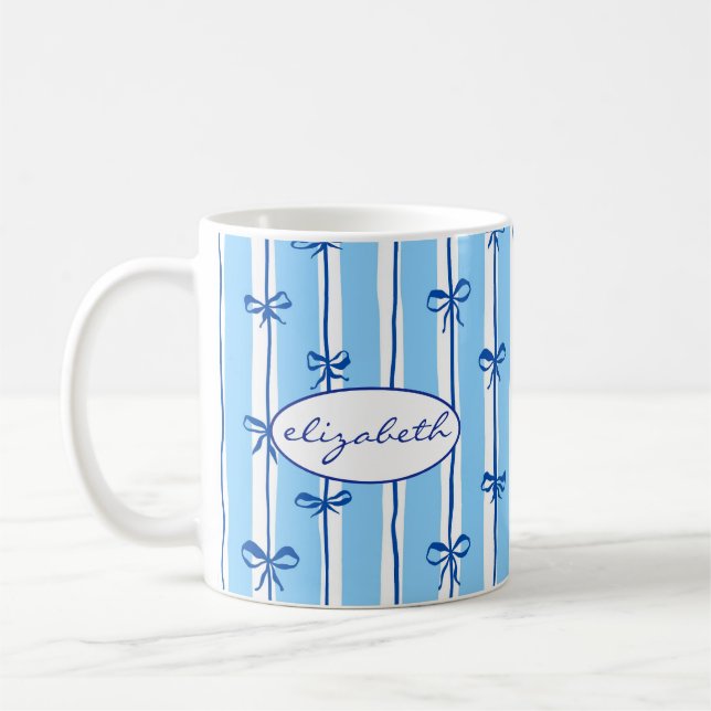 Caneca de Café com Nome Personalizado e Listras Fo (Esquerda)