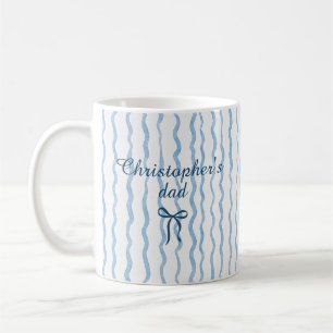 Caneca de Café com Nome Personalizado e Listras Fo