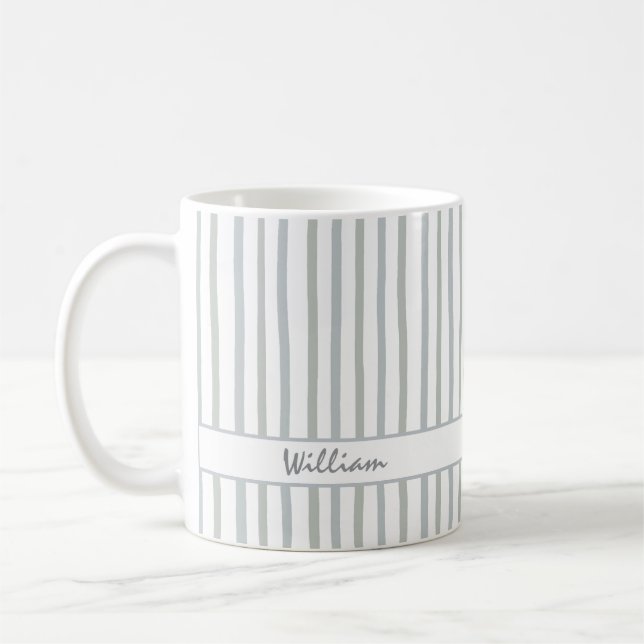Caneca de Café com Nome Personalizado e Listras Fo (Esquerda)