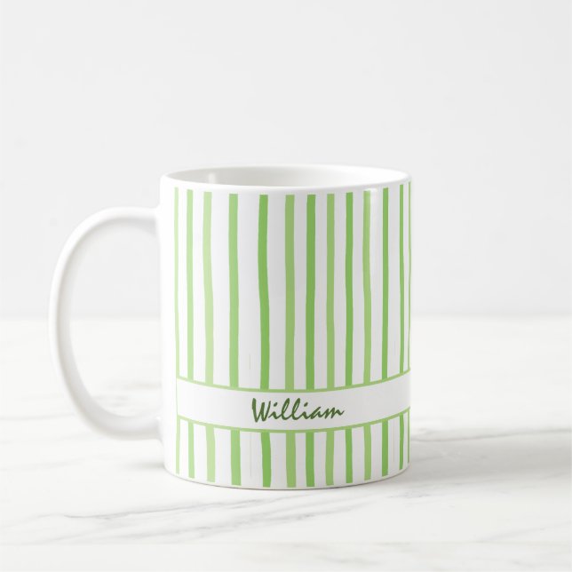 Caneca de Café com Nome Personalizado e Listras Fo (Esquerda)