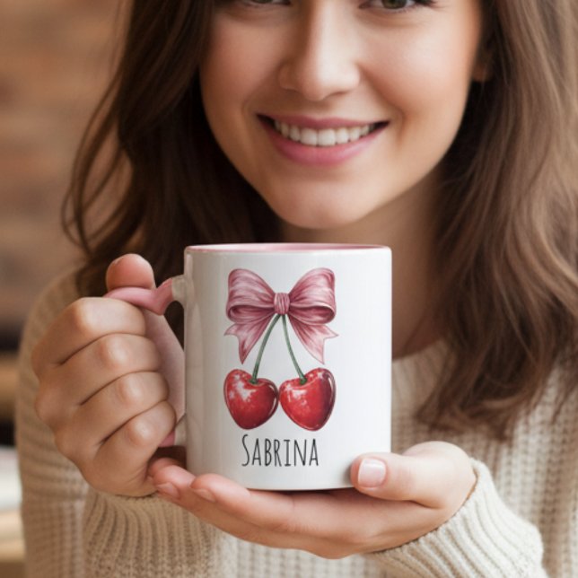 Caneca de Café com Nome Personalizado Fruta Fofa (Criador carregado)