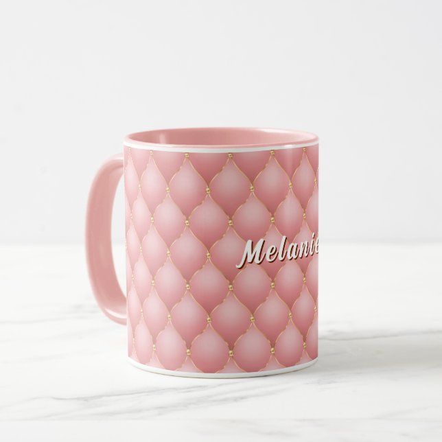 Caneca de Café com Nome Personalizado Tuftada com  (Frente Esquerda)