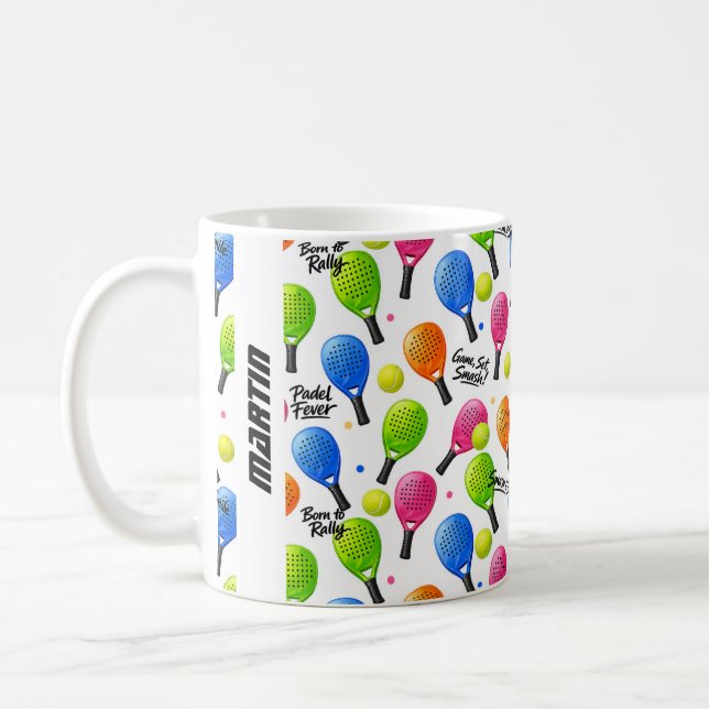 Caneca De Café Com o nome / Smash & Smile Padel  (Esquerda)
