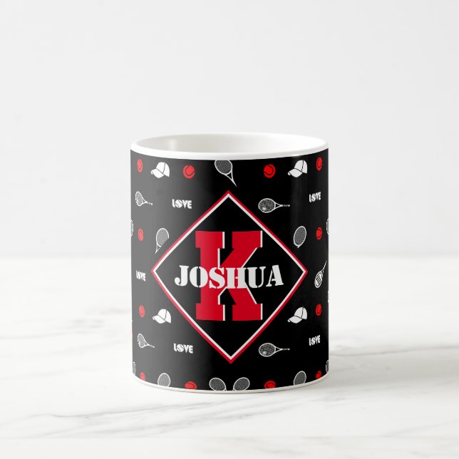 Caneca De Café Com o nome 🎾 tênis preto e branco 🎾 (Centro)