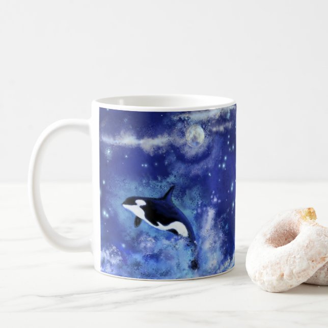 Caneca de Café com Orcas (Com Donut)