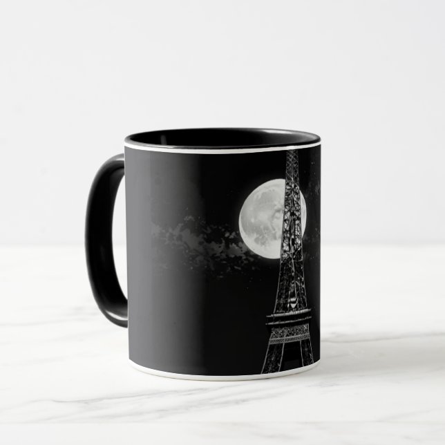Caneca de Café com Padrão Colorido de Rabiscos | D (Frente Esquerda)
