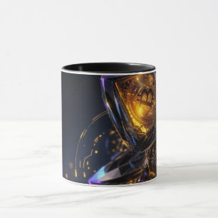 Caneca de Café com Padrão Colorido de Rabiscos D