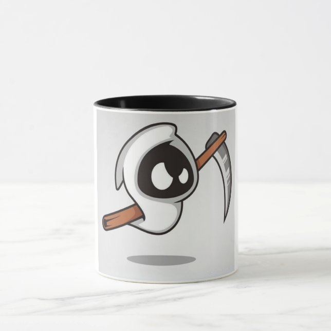 Caneca de Café com Padrão Colorido de Rabiscos | D (Centro)