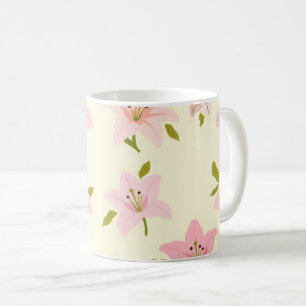 Caneca de Café com Padrão de Jardim Floral Colorid