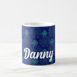 Caneca de Café com Padrão Floral Personalizado