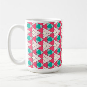 Caneca de Café com Padrão Geométrico Moderno
