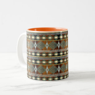 Caneca de café com padrão tribal do sudoeste