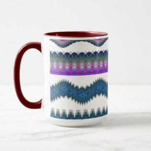 Caneca de Café com Padrão Zigzag