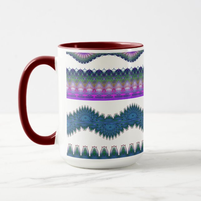 Caneca de Café com Padrão Zigzag (Esquerda)