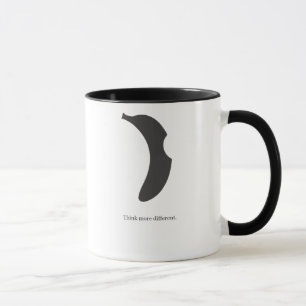 caneca de café com paródia de maçã