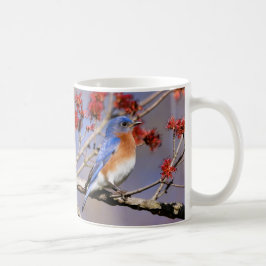 Caneca de Café com Pássaros Azuis III por BirdingC