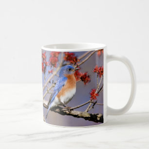 Caneca de Café com Pássaros Azuis III por BirdingC
