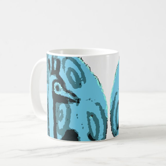 Caneca de Café com Pavão (Frente Esquerda)
