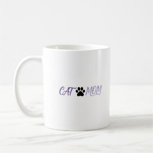 Caneca de Café com Pegada de Pata de Gato Roxo Fof