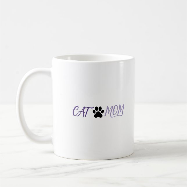 Caneca de Café com Pegada de Pata de Gato Roxo Fof (Esquerda)