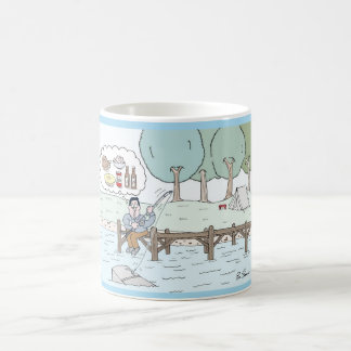 Caneca de café com pescadores